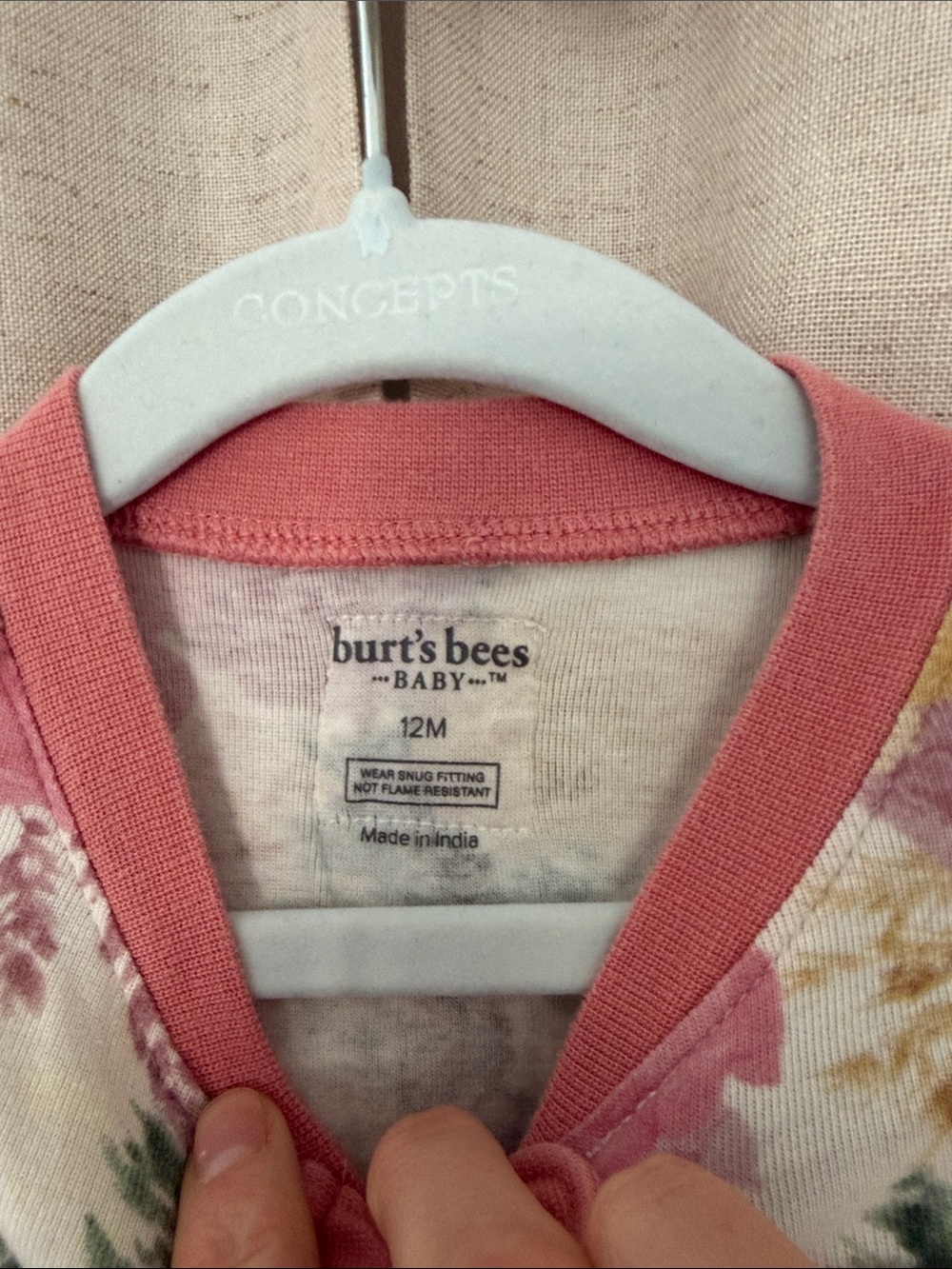 Burt's Bees Baby Floral Forest Footed One-Piece Organic Cotton 12M - Picture 2 of 2
